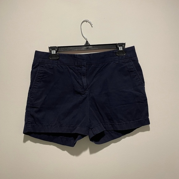 J. Crew Women’s Navy Chino Shorts Size 6 - Picture 1 of 4